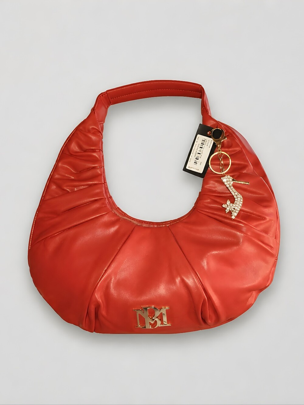 Badgley Mischka Red Hobo Bag